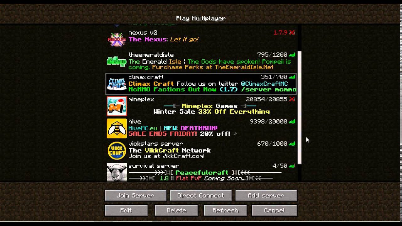 minecraft servers ip address