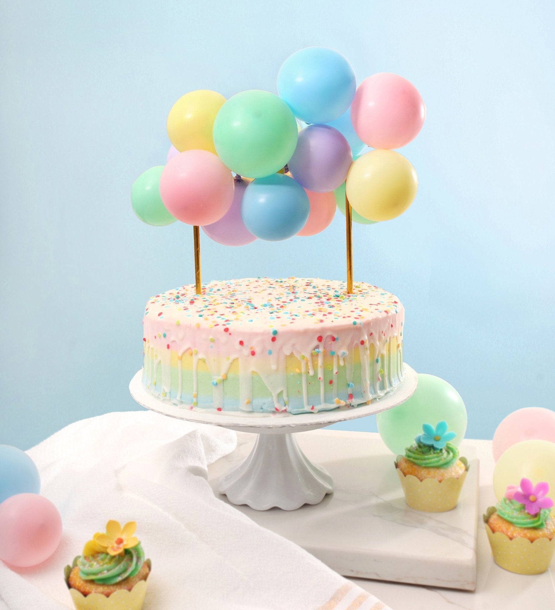 mini balloon cake topper