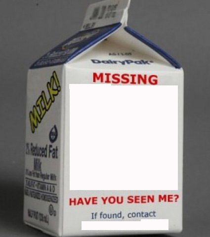 missing milk carton generator