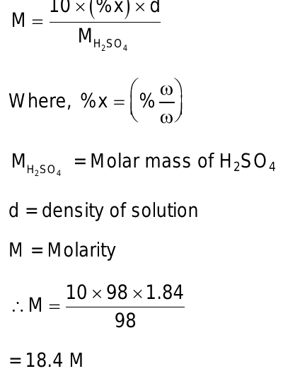 molarity of h2so4