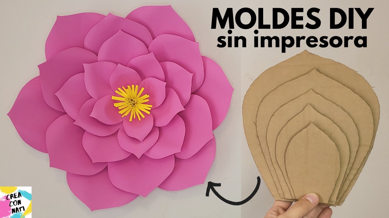 moldes para flores de cartulina