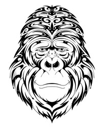 monkey tattoo tribal