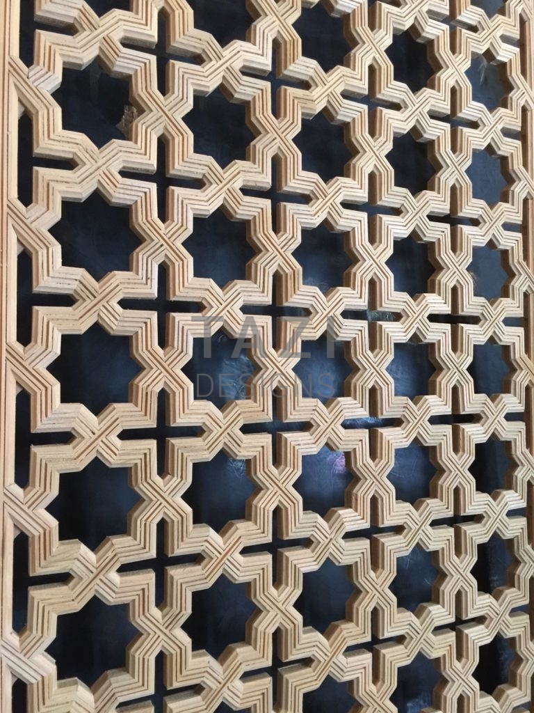 moroccan wood panel