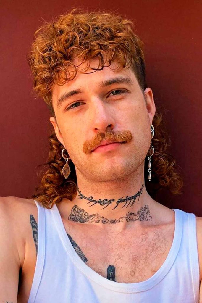 mullet and mustache