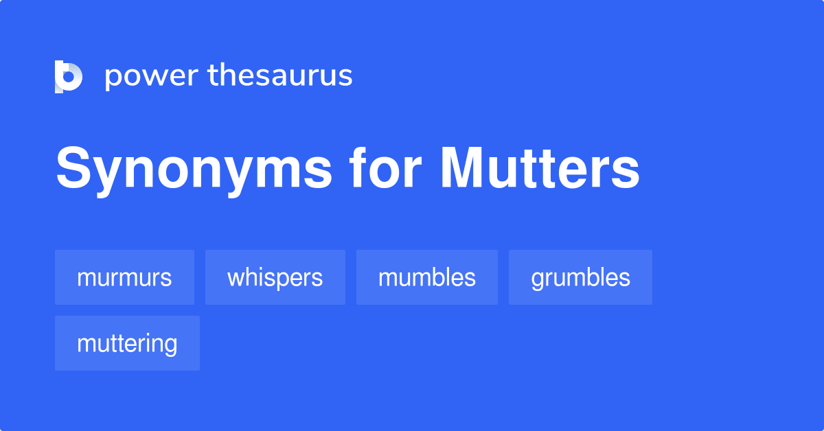 mutters synonym