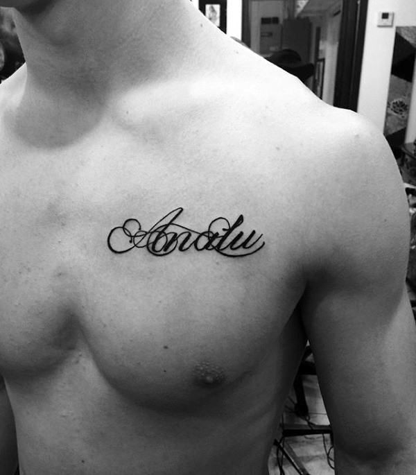 name chest tattoos