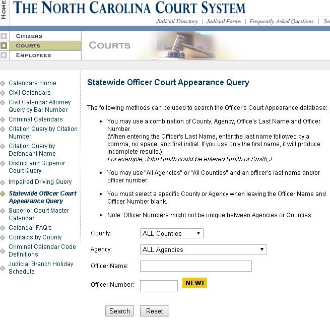 nc court docket