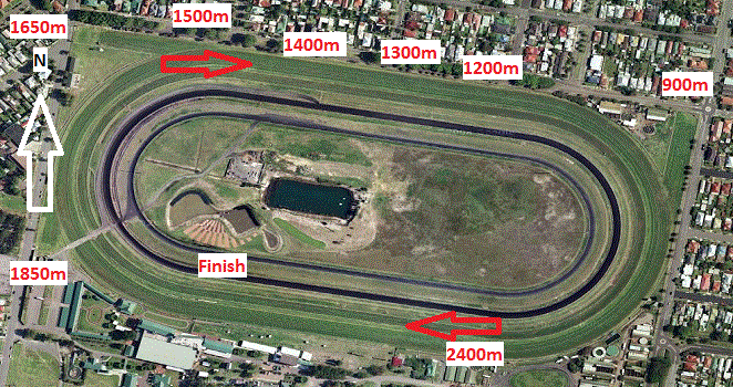 newcastle race track map