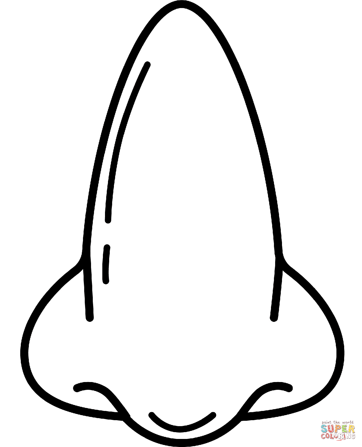 nose coloring page