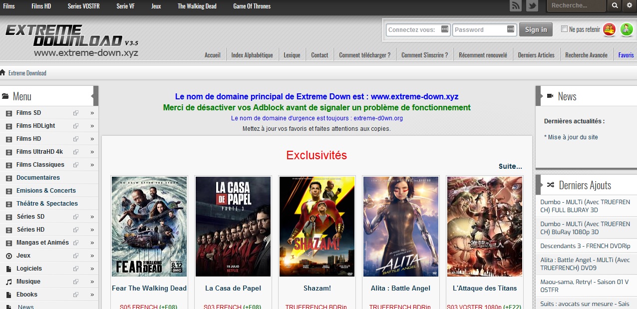 nouvelle adresse extreme download decembre 2022