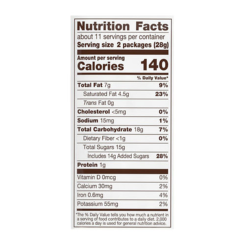 nutrition facts of kit kat