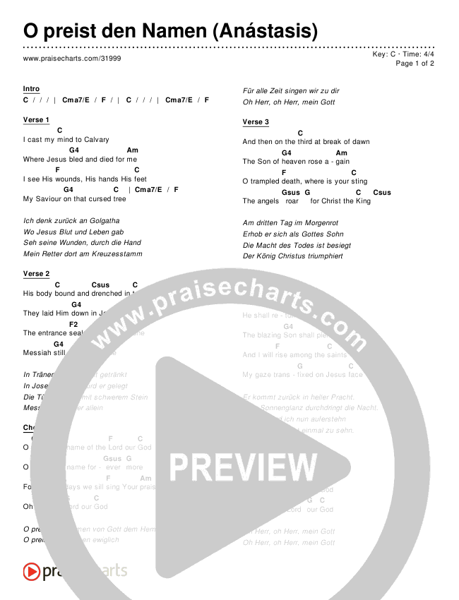 o praise the name chords