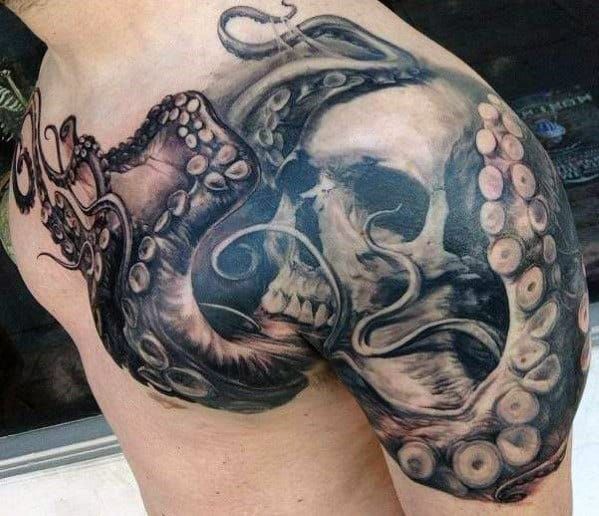 octopus chest tattoo