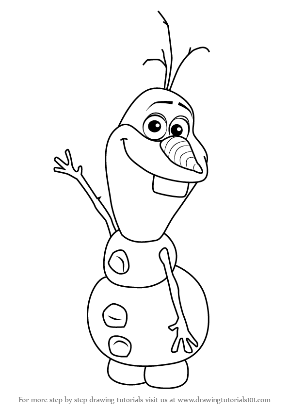 olaf drawing easy