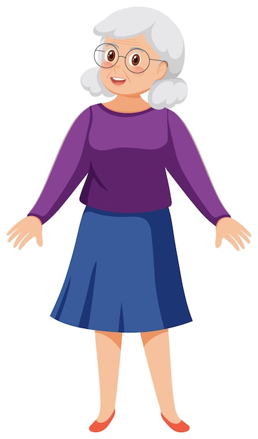 old woman cartoon