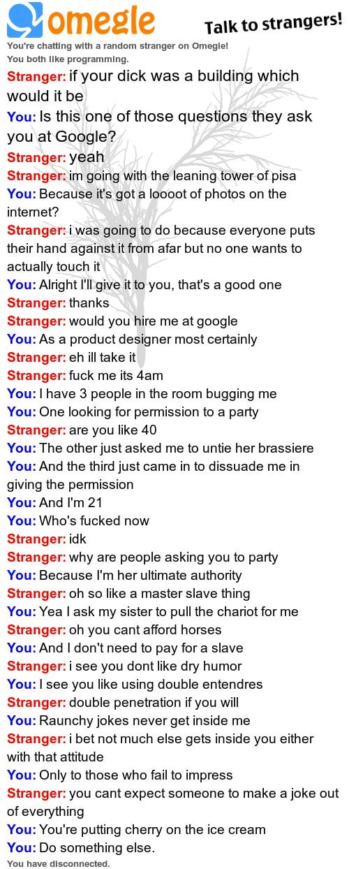 omegle for sexting