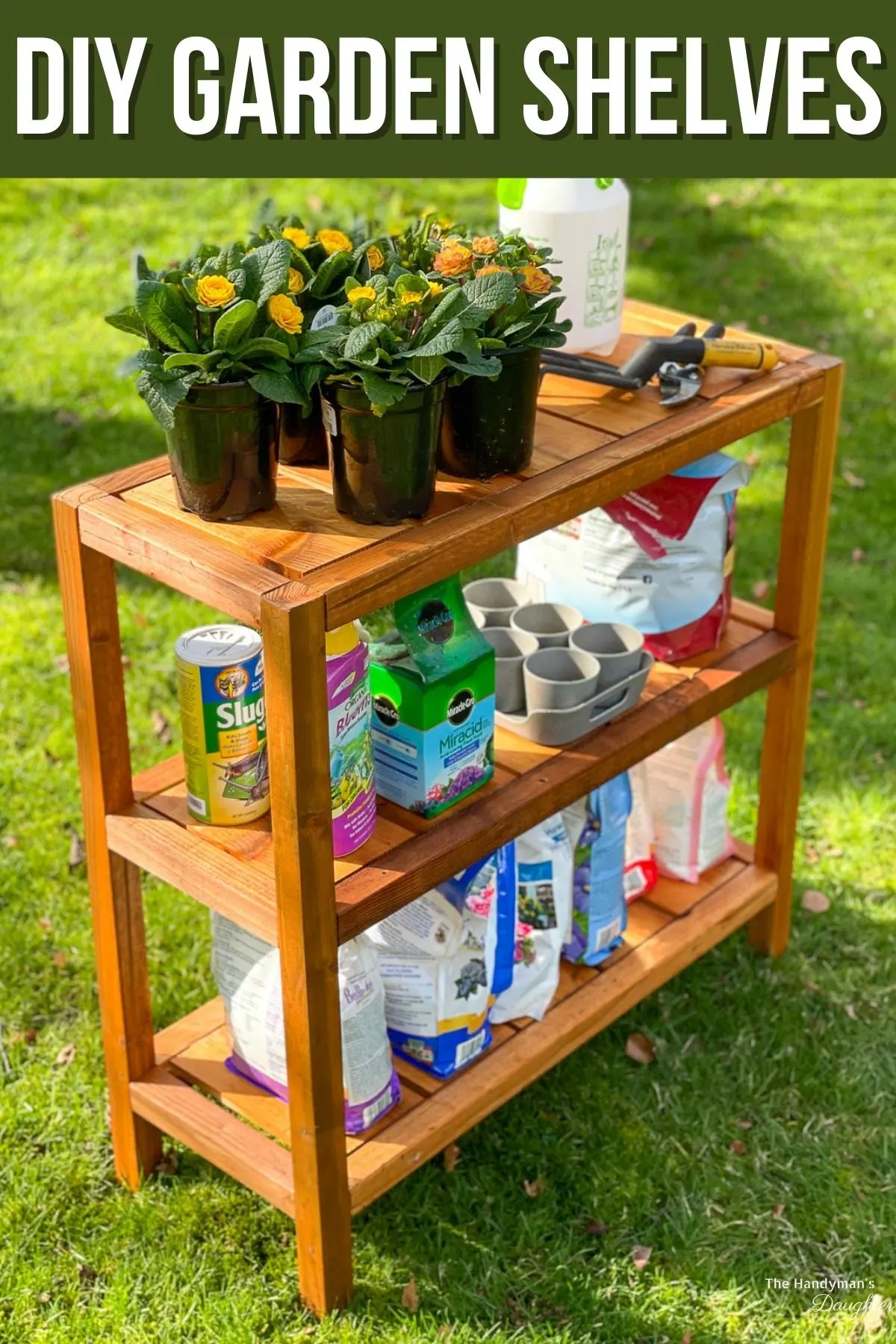 outdoor garden shelves