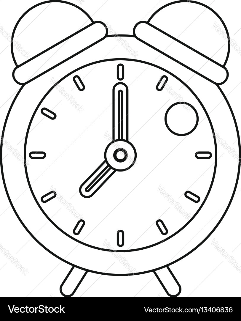 outline image of clock