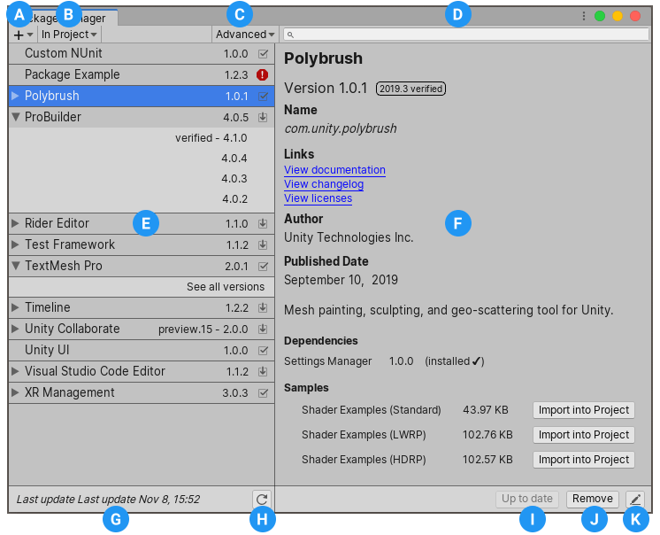 package manager unity