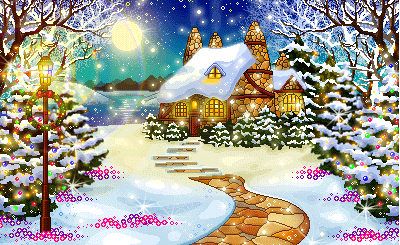 paisajes navideños animados