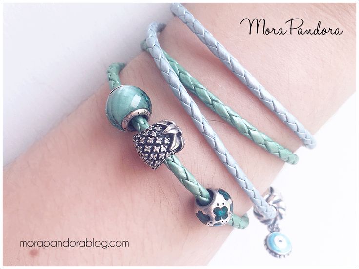 pandora blue leather bracelet