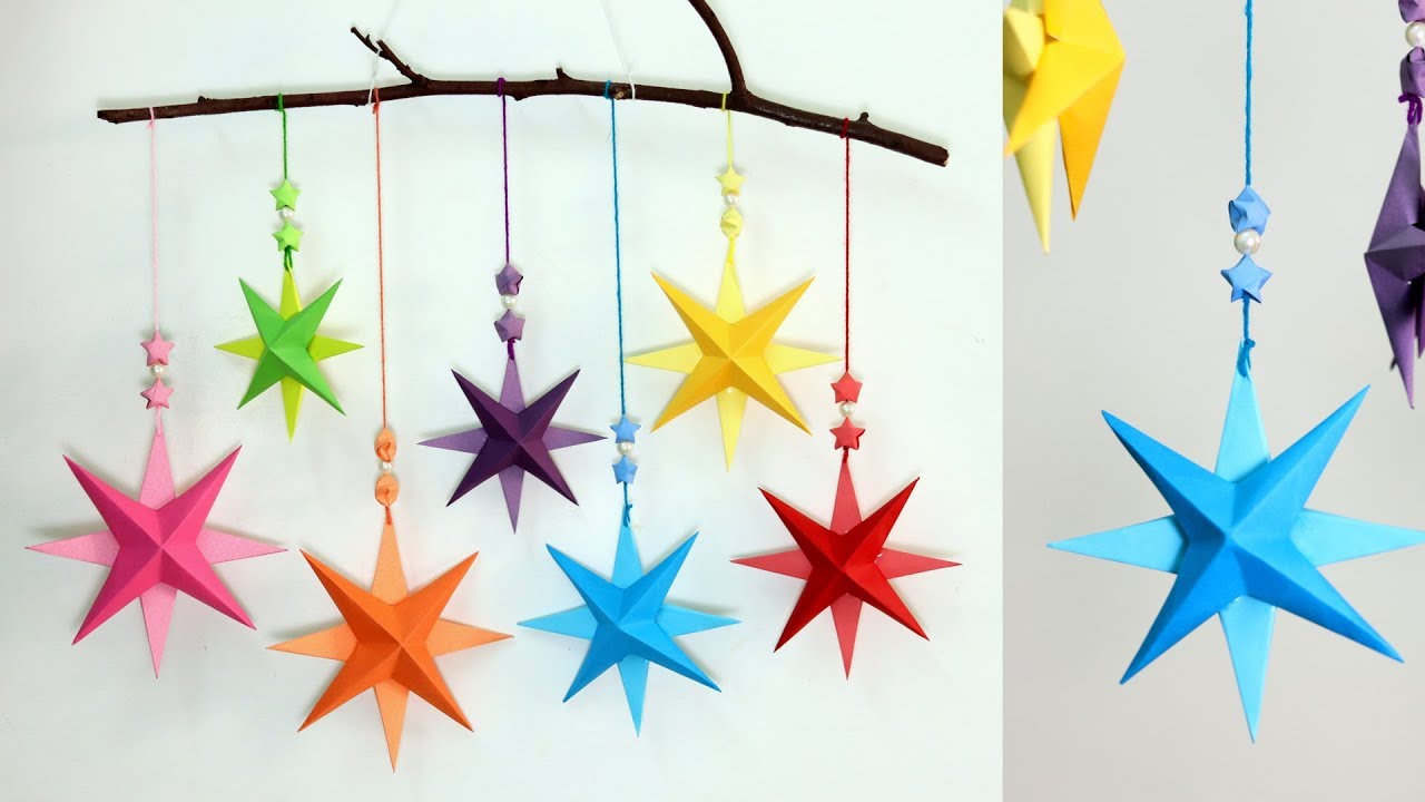 paper star wall hanging