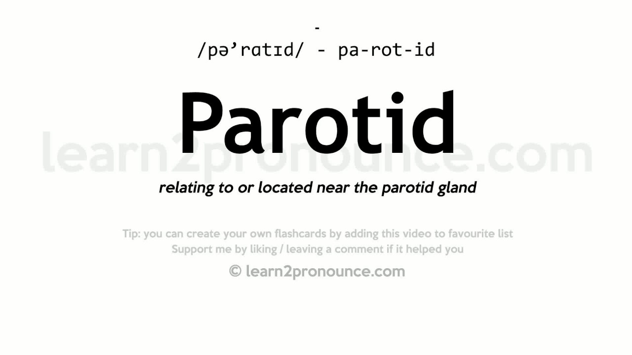 parotid pronunciation