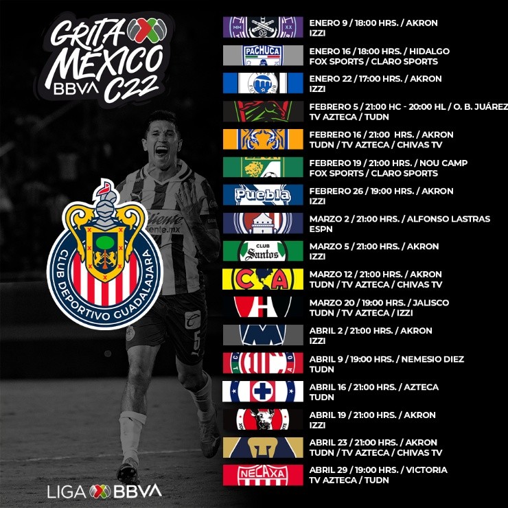 partidos de chivas 2022