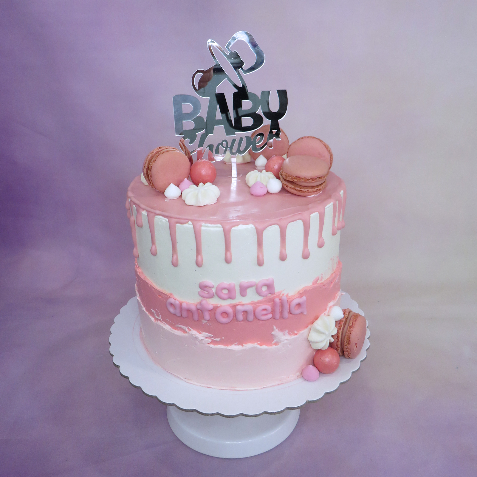 pastel niña baby shower