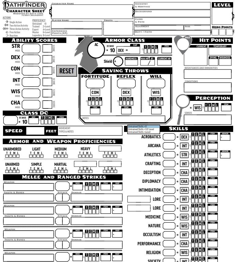 pathfinder 2e character creator