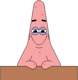 patrick smiling spongebob