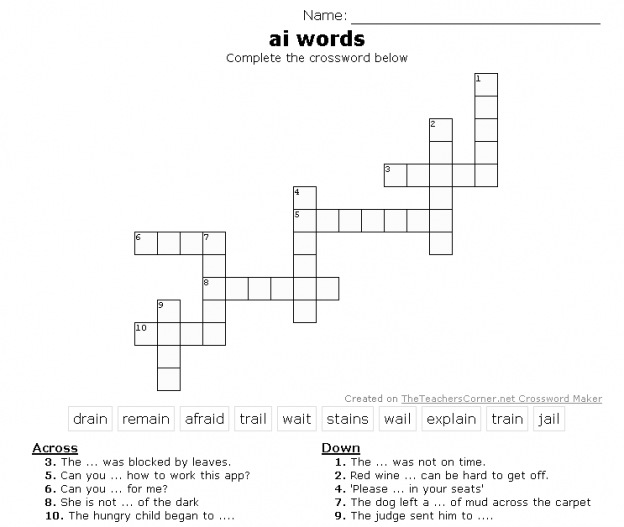 pattern of sounds crossword