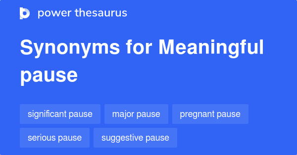 pause thesaurus