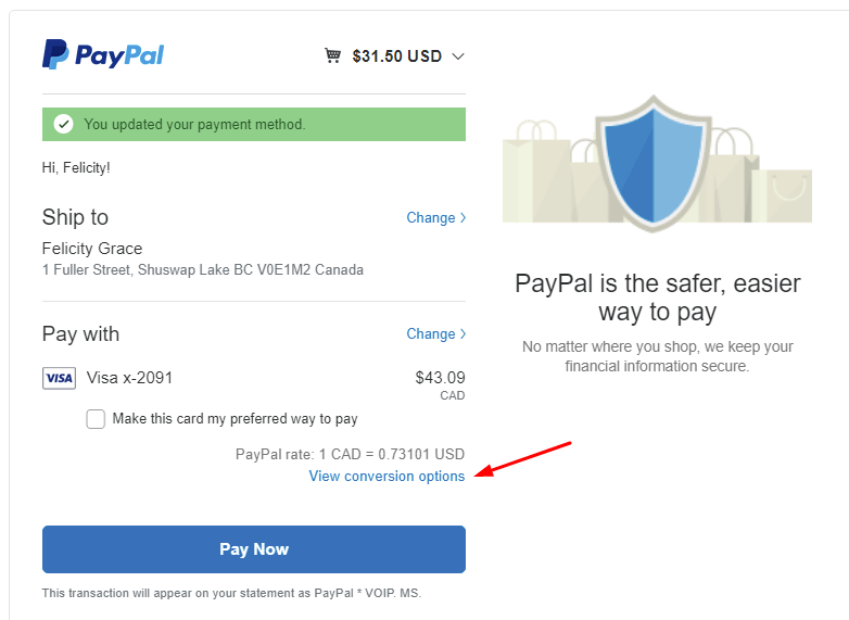 paypal fx rates