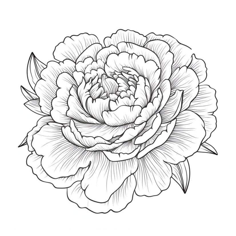 peony drawing