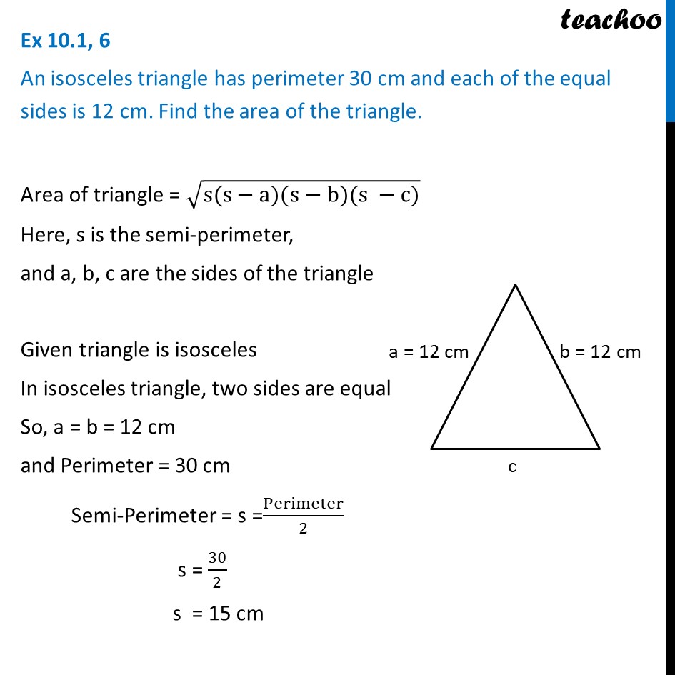 perimeter of isosceles