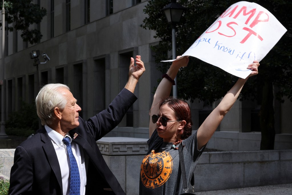 peter navarro heckled