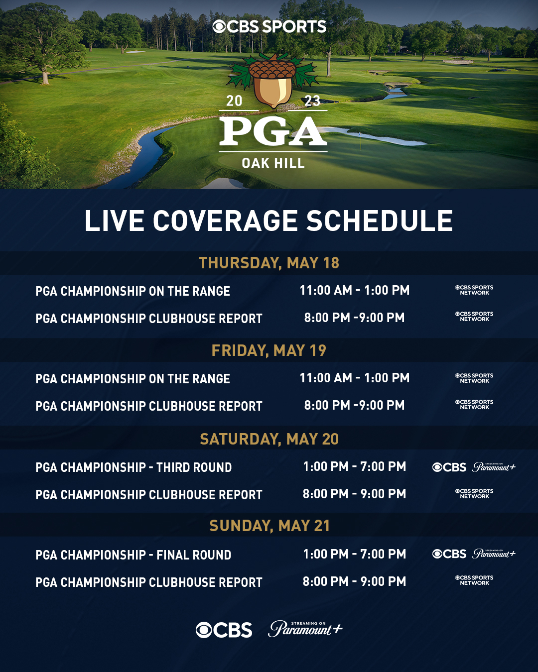 pga championship streaming schedule