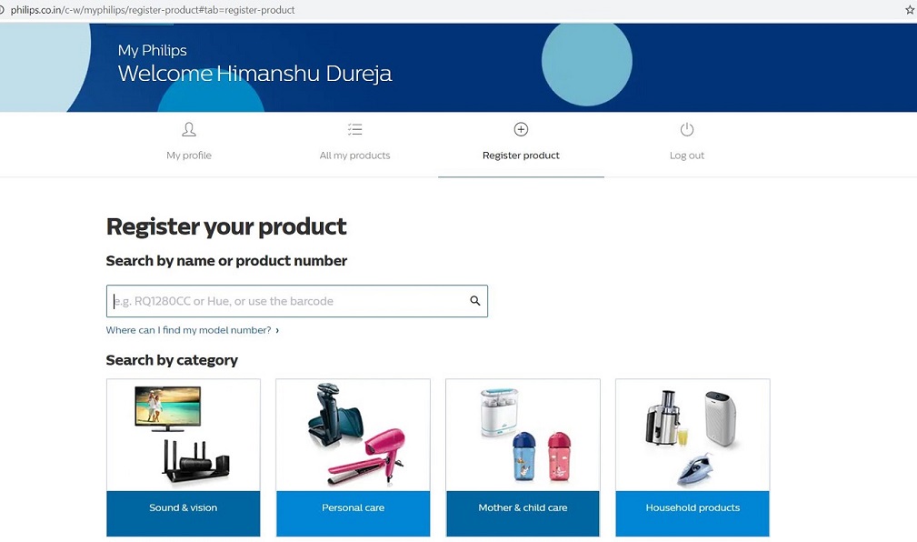 philips product registration