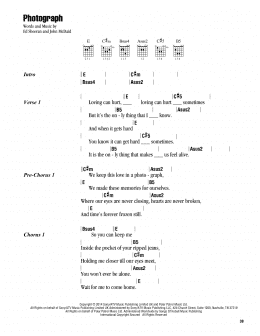 photograph chords by ed sheeran