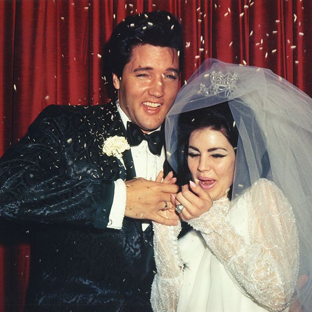 pictures of elvis and priscilla wedding