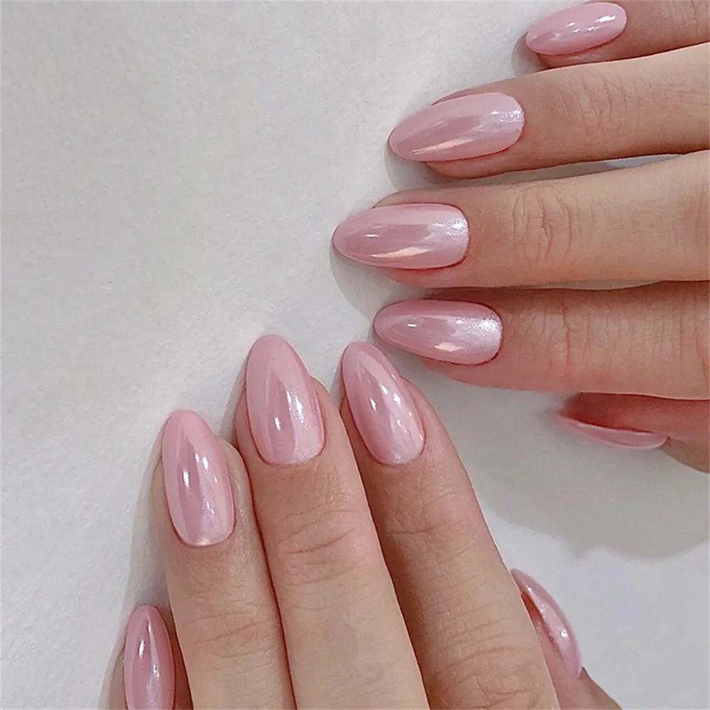 pink pearl nails