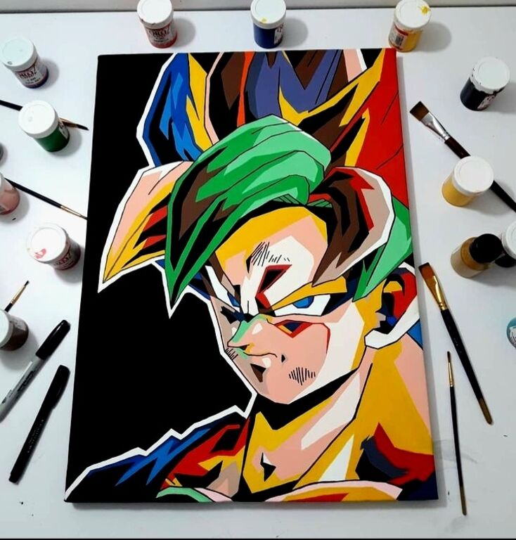 pinturas de goku