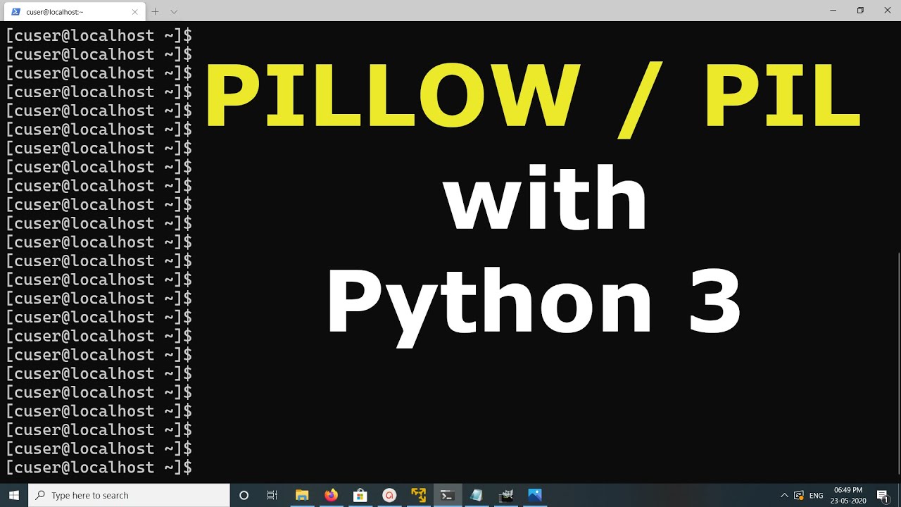 pip install pillow