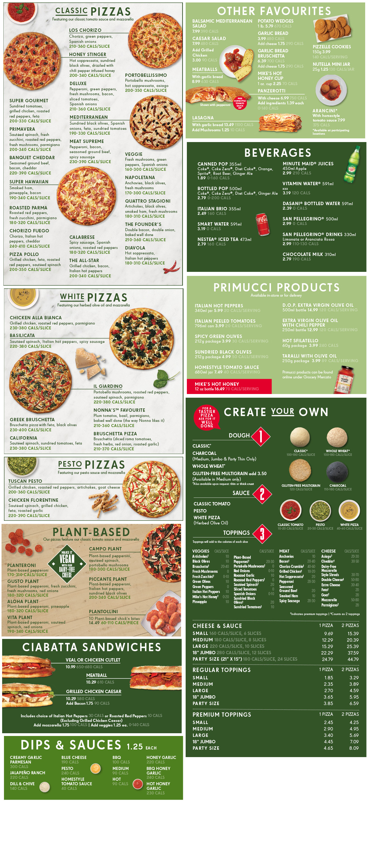 pizza nova menu