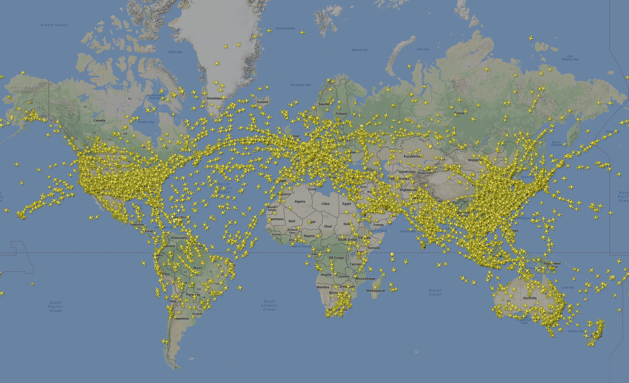 plane tracker live map