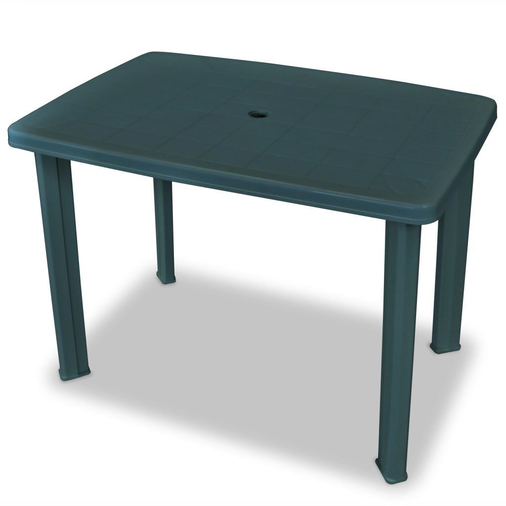 plastic table with umbrella hole