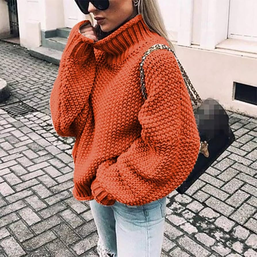 plus size orange sweater