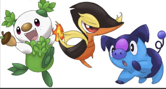 pokemon 5th gen starters