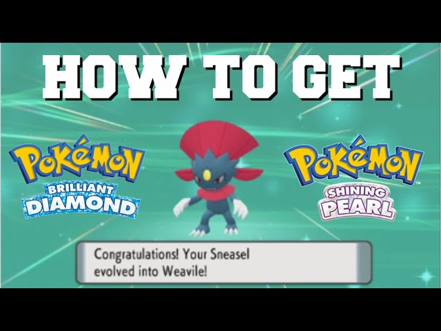 pokemon diamond how to evolve sneasel